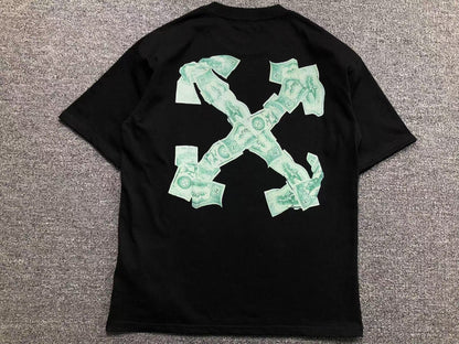 OFF WHITE ARROW CASH TEE BLACK