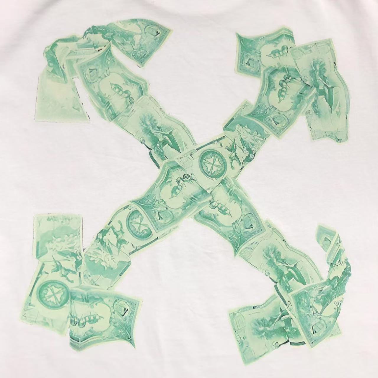 OFF WHITE ARROW CASH TEE WHITE