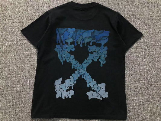 Off White Blue Marker Tee Black