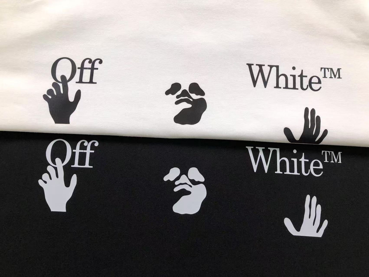 Off White Blue Marker Tee White