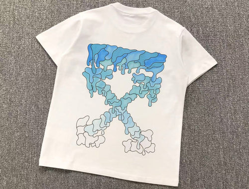 Off White Blue Marker Tee White