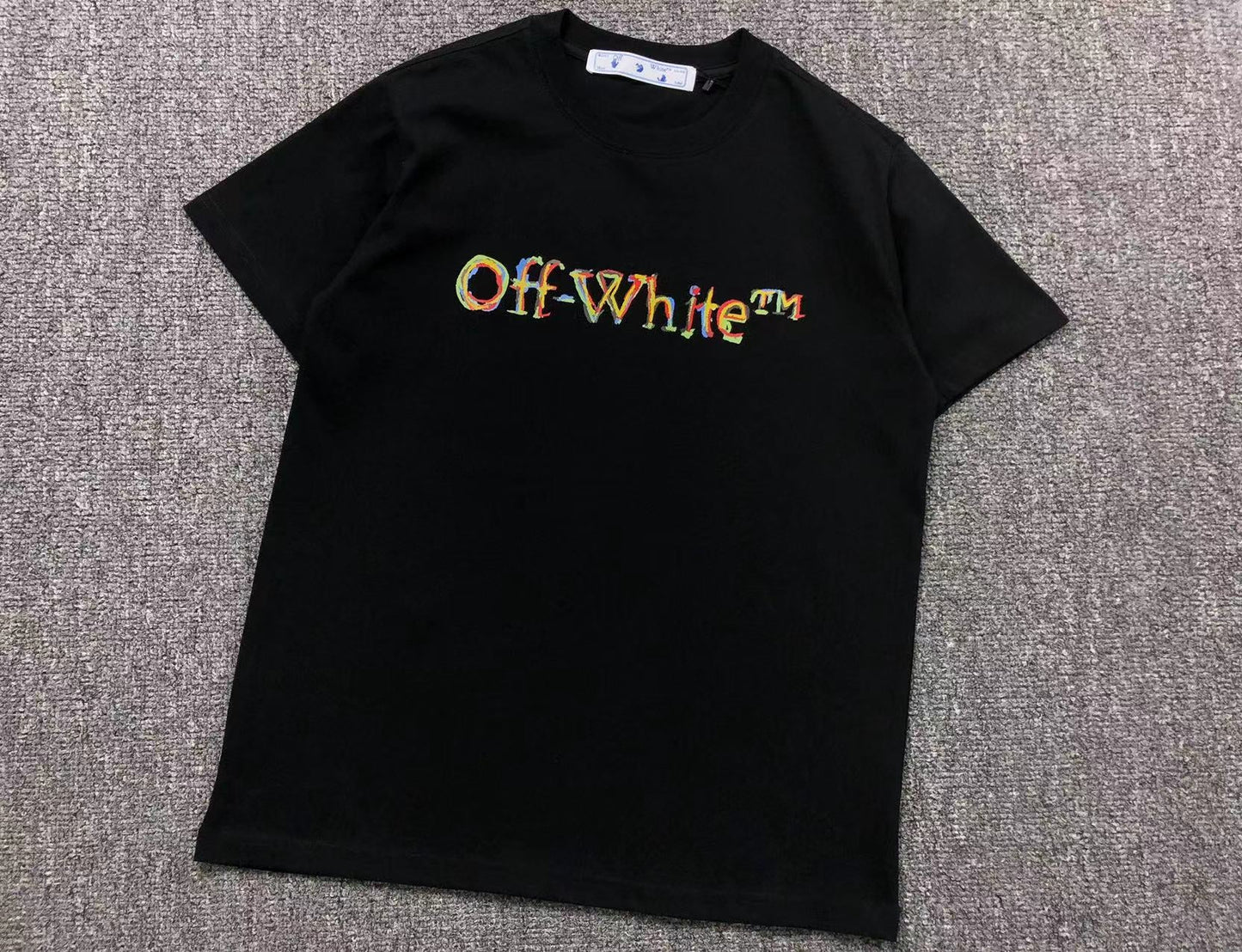 Off White Boys Sketch Logo Tee Black