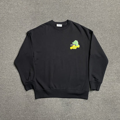 OFF WHITE BRUSHED ARROWS CREWNECK BLACK