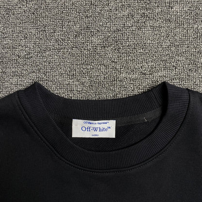 OFF WHITE BRUSHED ARROWS CREWNECK BLACK