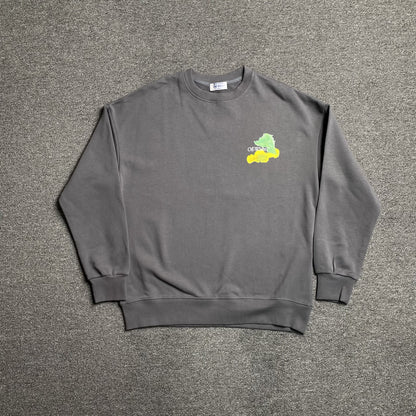 OFF WHITE BRUSHED ARROWS CREWNECK GREY