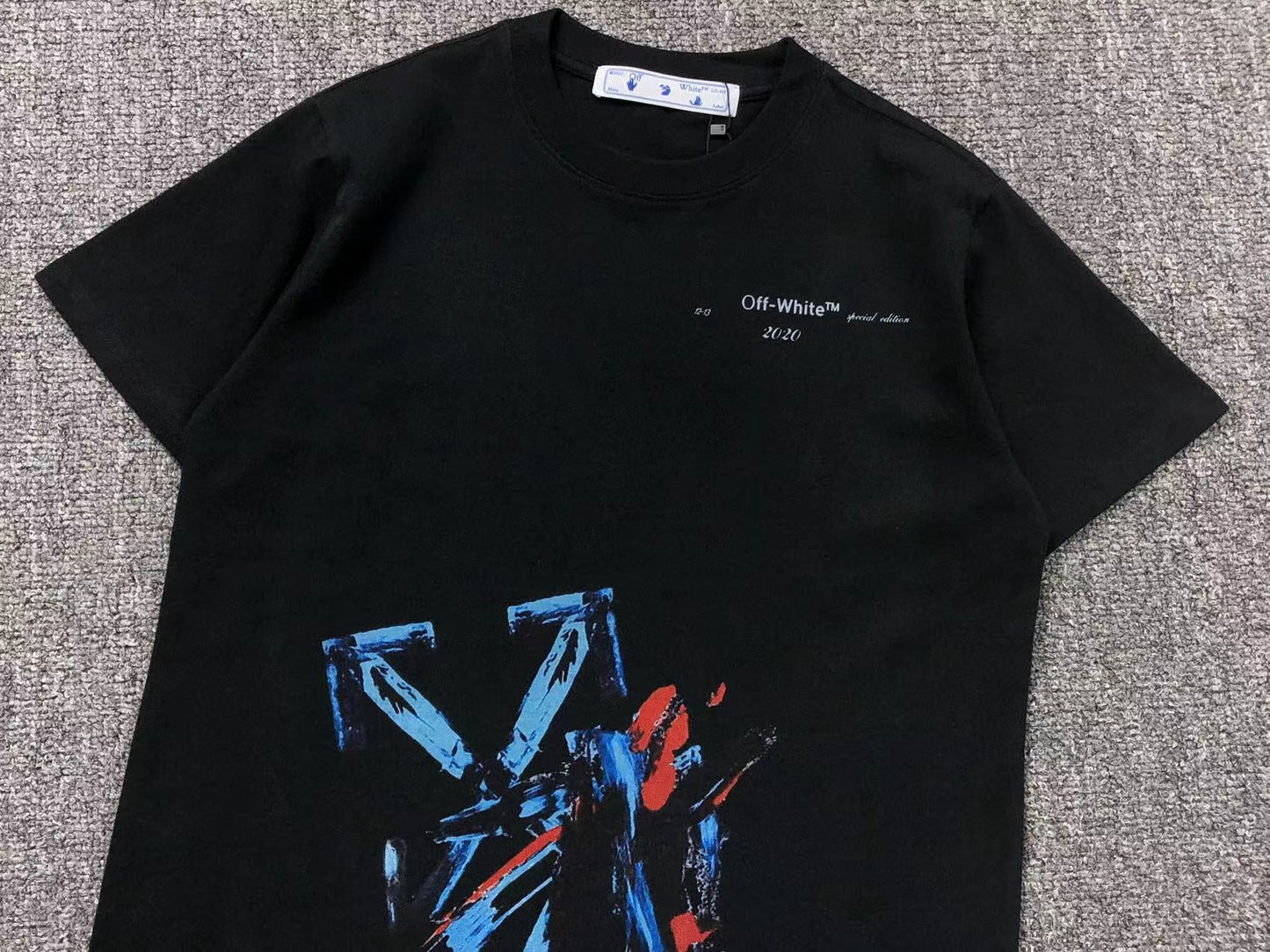 Off White Brushstroke Arrow Tee Black