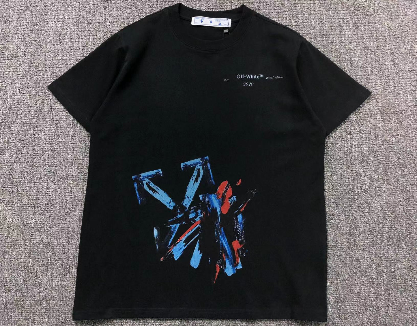 Off White Brushstroke Arrow Tee Black