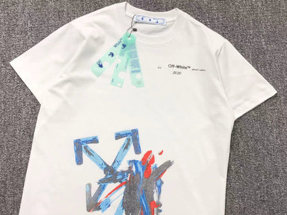 Off White Brushstroke Arrow Tee White