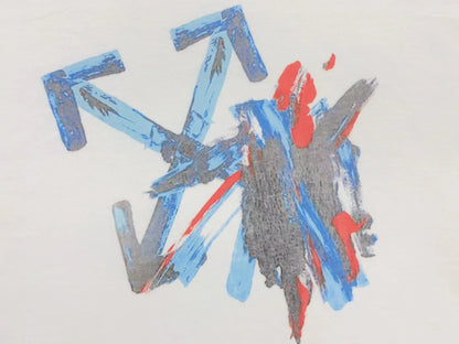 Off White Brushstroke Arrow Tee White