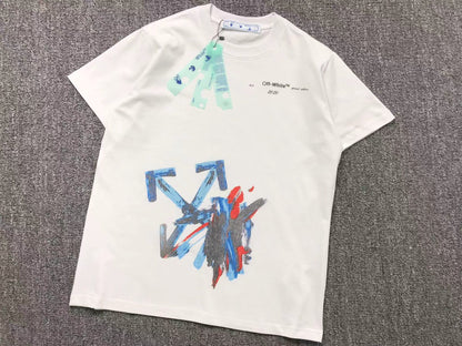 Off White Brushstroke Arrow Tee White