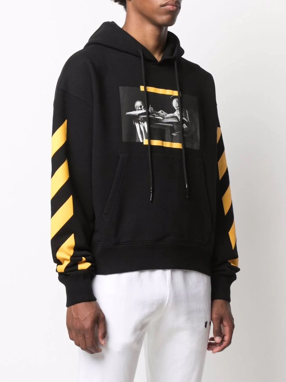 OFF WHITE CARAV DIAG-STRIPE HOODIE