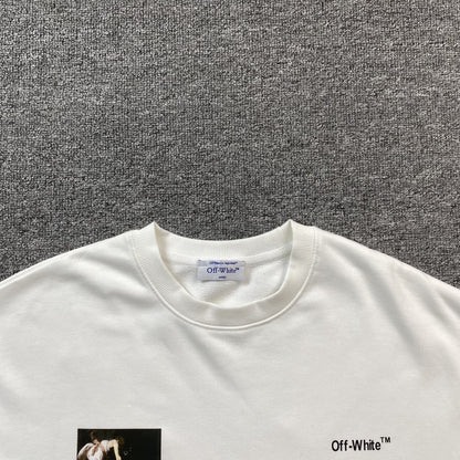 OFF WHITE CARAVAGGIO ANGEL CREWNECK WHITE