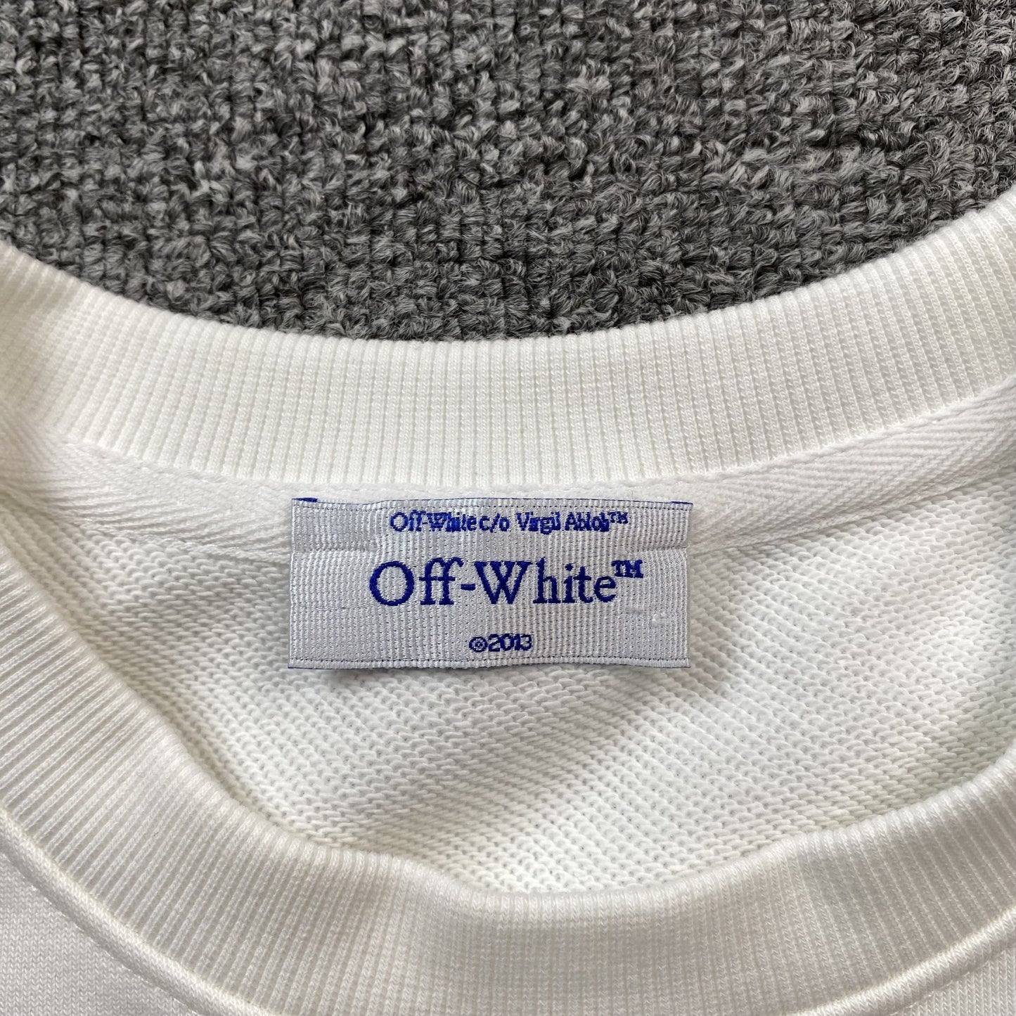OFF WHITE CARAVAGGIO ANGEL CREWNECK WHITE