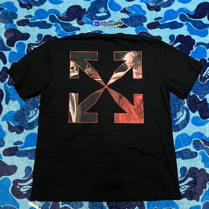 OFF-WHITE CARAVAGGIO JERSEY T-SHIRT BLACK
