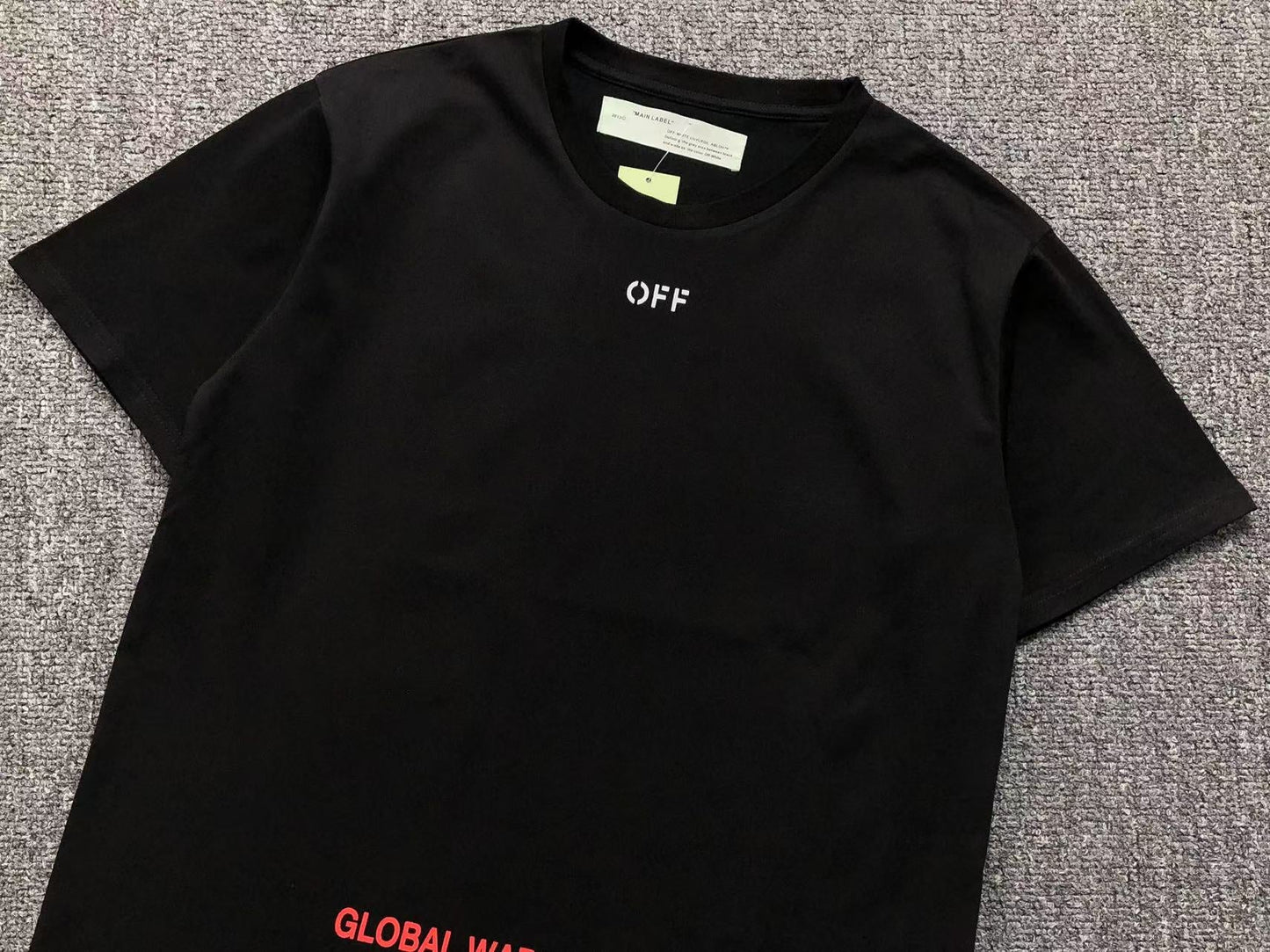 Off White Cherry Blossom Tee Black