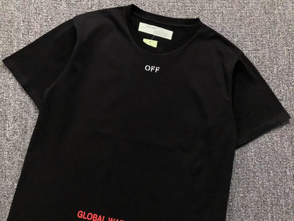 Off White Cherry Blossom Tee Black