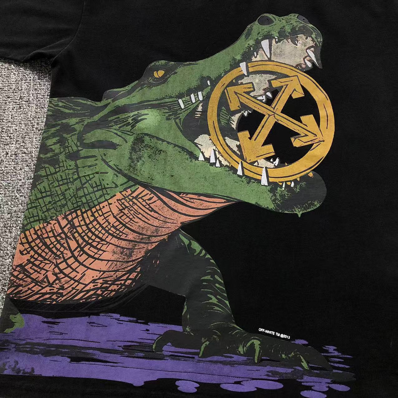 Off White Crocodile Tee Black