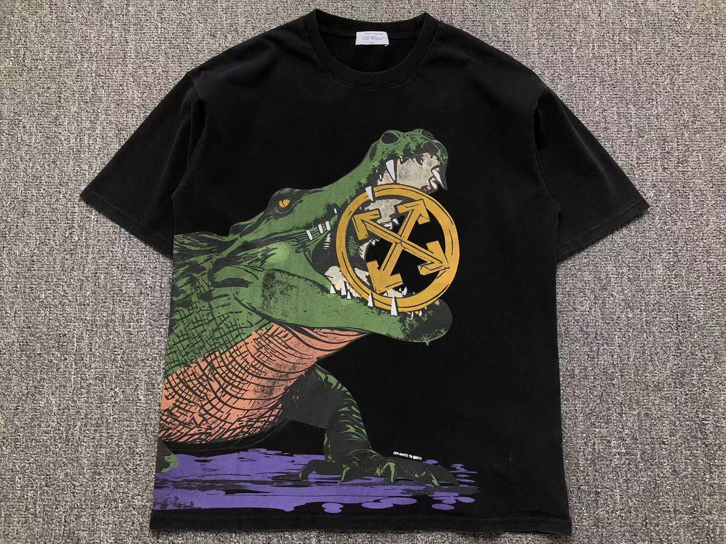 Off White Crocodile Tee Black
