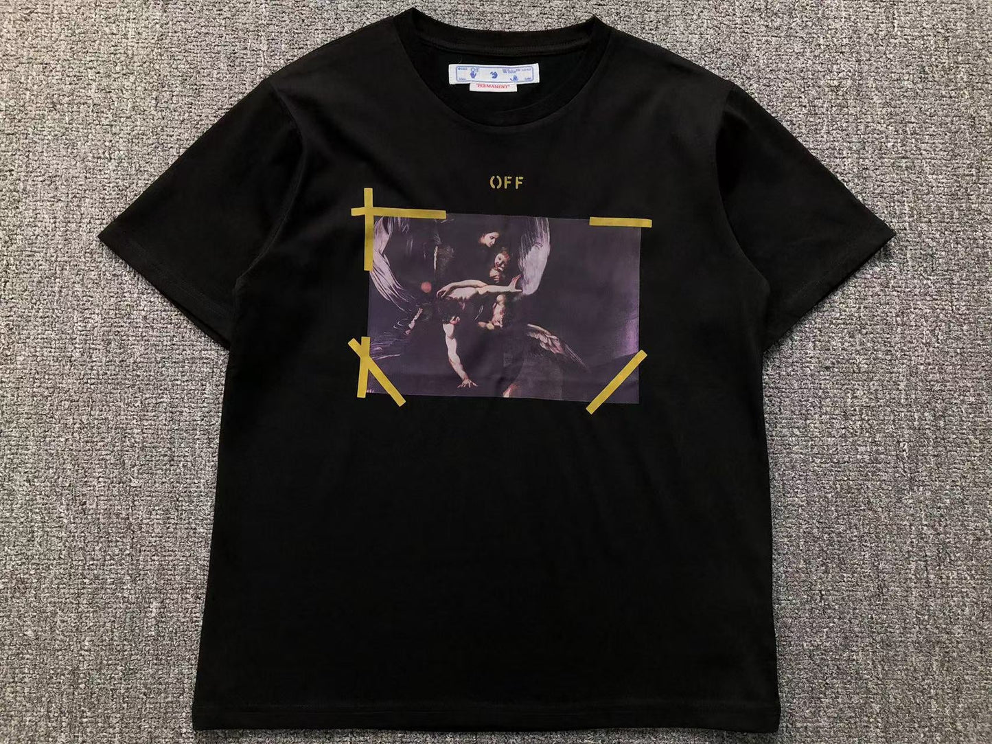 Off White Diag Arrow Caravaggio Mercy Tee Black