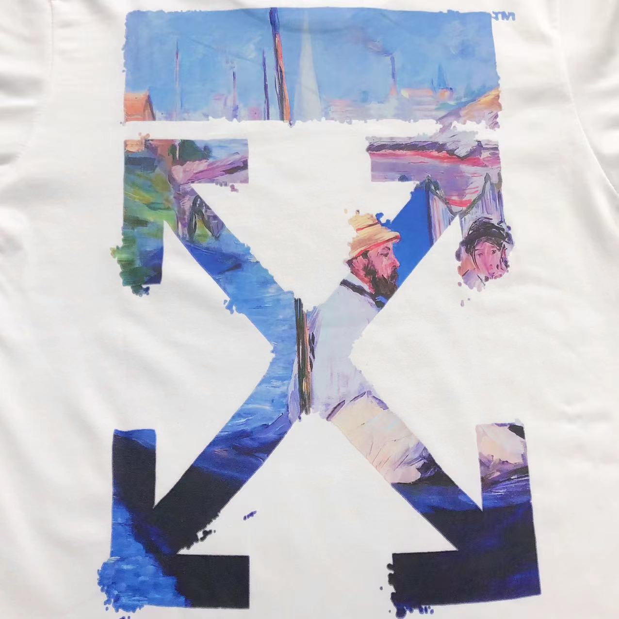 Off White Diag Arrows Monet Tee White