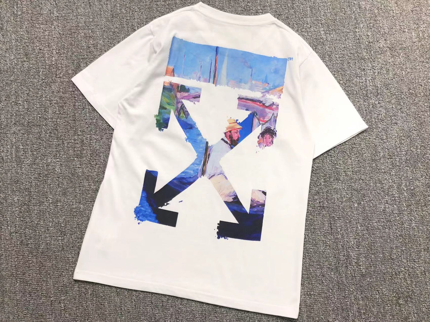 Off White Diag Arrows Monet Tee White