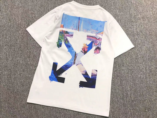 Off White Diag Arrows Monet Tee White