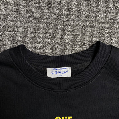 OFF WHITE DIAGONAL ARROW CARAVAGGIO ANN SKATE CREWNECK BLACK