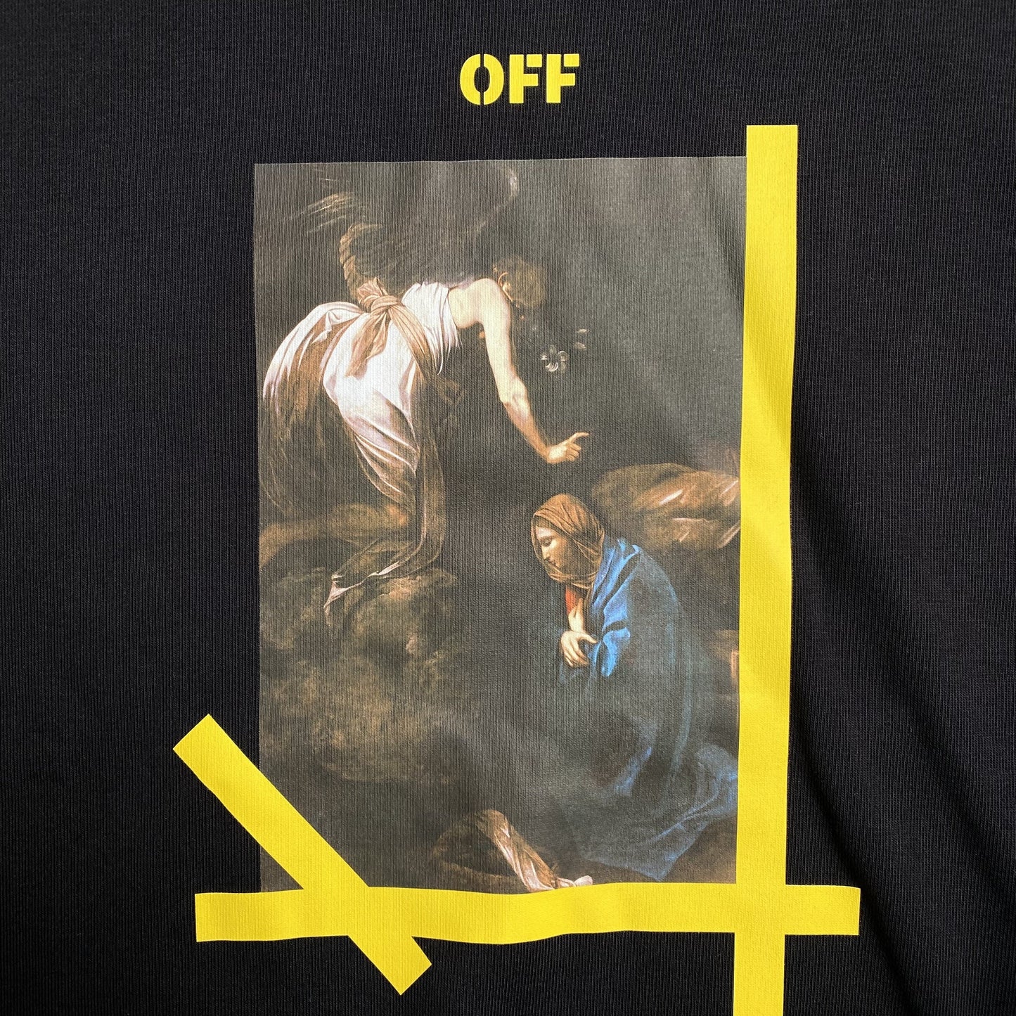 OFF WHITE DIAGONAL ARROW CARAVAGGIO ANN SKATE CREWNECK BLACK