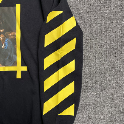 OFF WHITE DIAGONAL ARROW CARAVAGGIO ANN SKATE CREWNECK BLACK