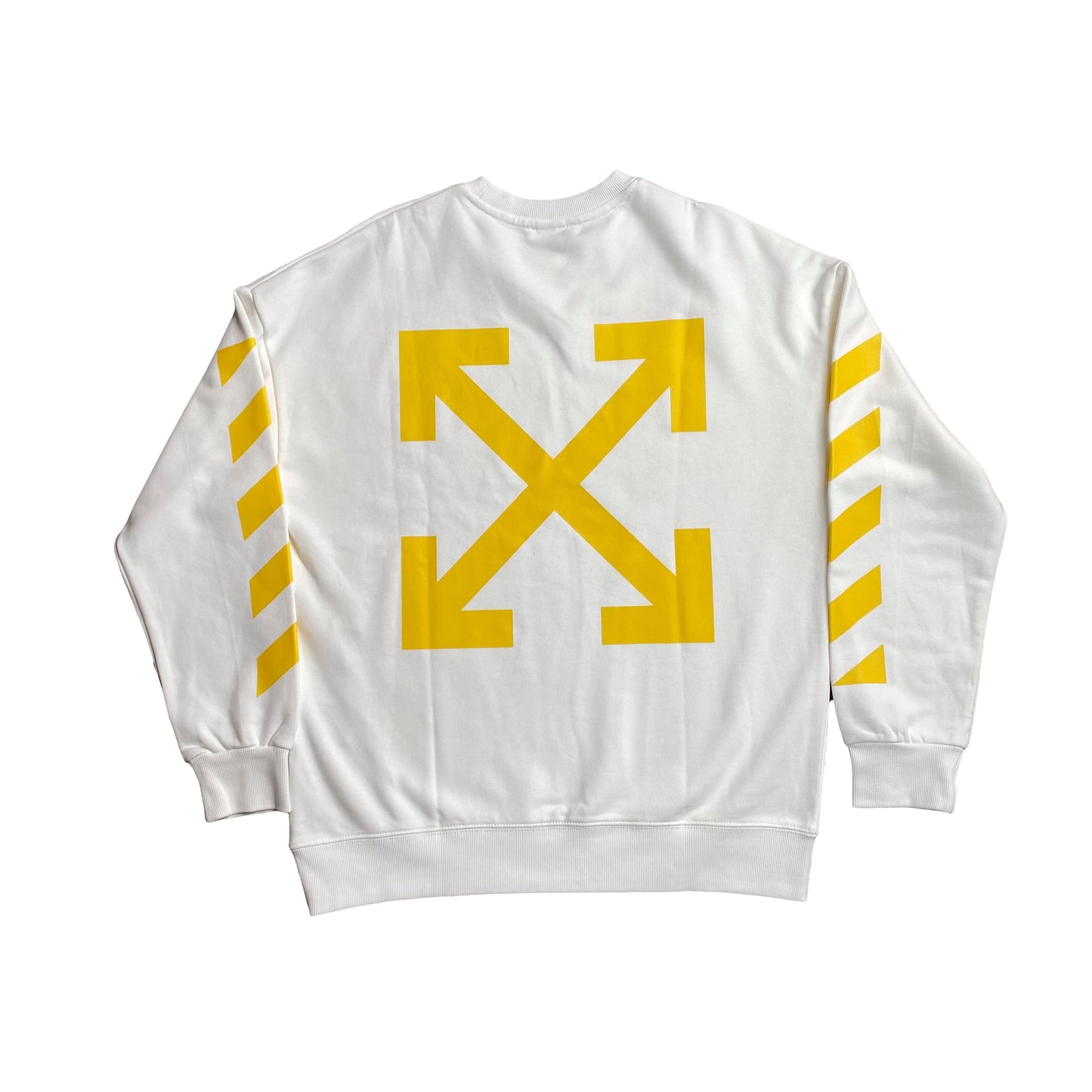 OFF WHITE DIAGONAL ARROW CARAVAGGIO ANN SKATE CREWNECK WHITE