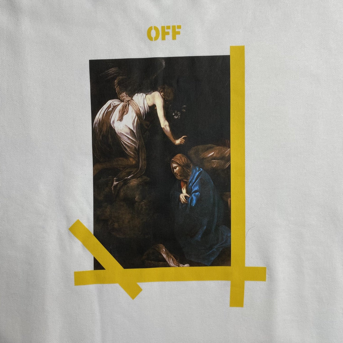 OFF WHITE DIAGONAL ARROW CARAVAGGIO ANN SKATE CREWNECK WHITE