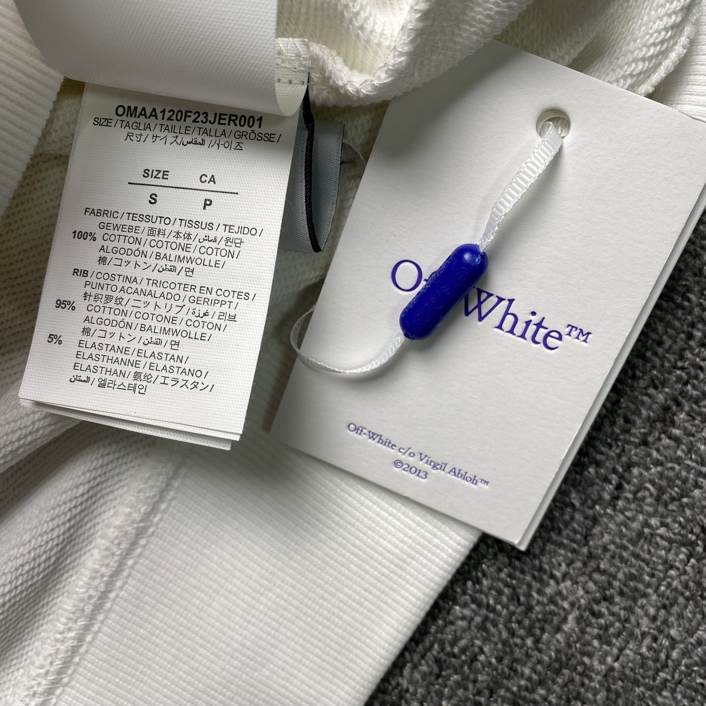 OFF WHITE DIAGONAL ARROW CARAVAGGIO ANN SKATE CREWNECK WHITE