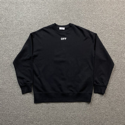 OFF WHITE DOUBLE MOON ARROW CREWNECK BLACK