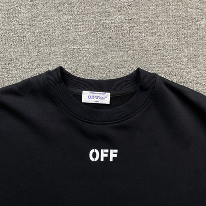 OFF WHITE DOUBLE MOON ARROW CREWNECK BLACK