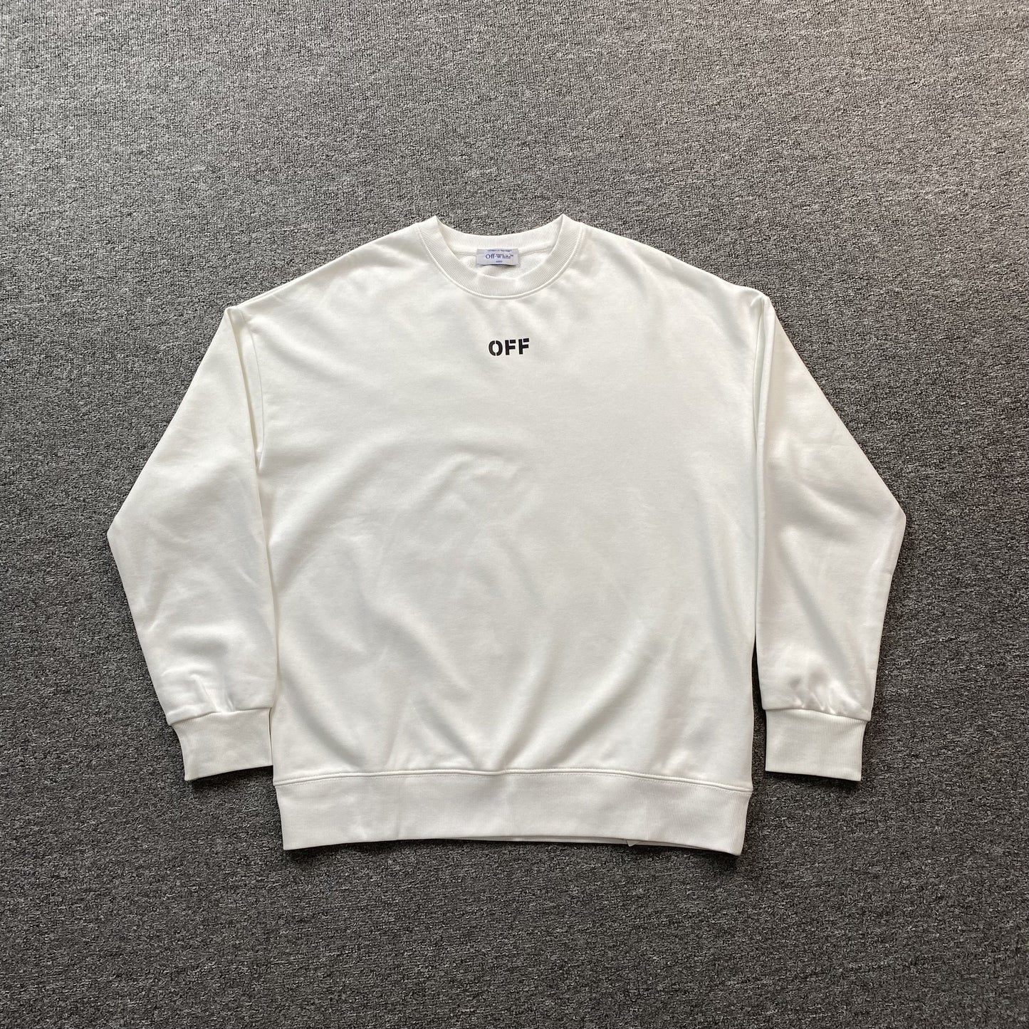 OFF WHITE DOUBLE MOON ARROW CREWNECK WHITE