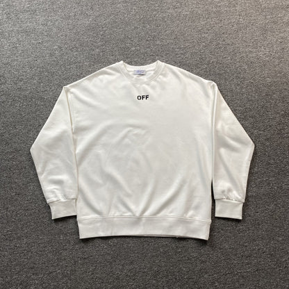 OFF WHITE DOUBLE MOON ARROW CREWNECK WHITE