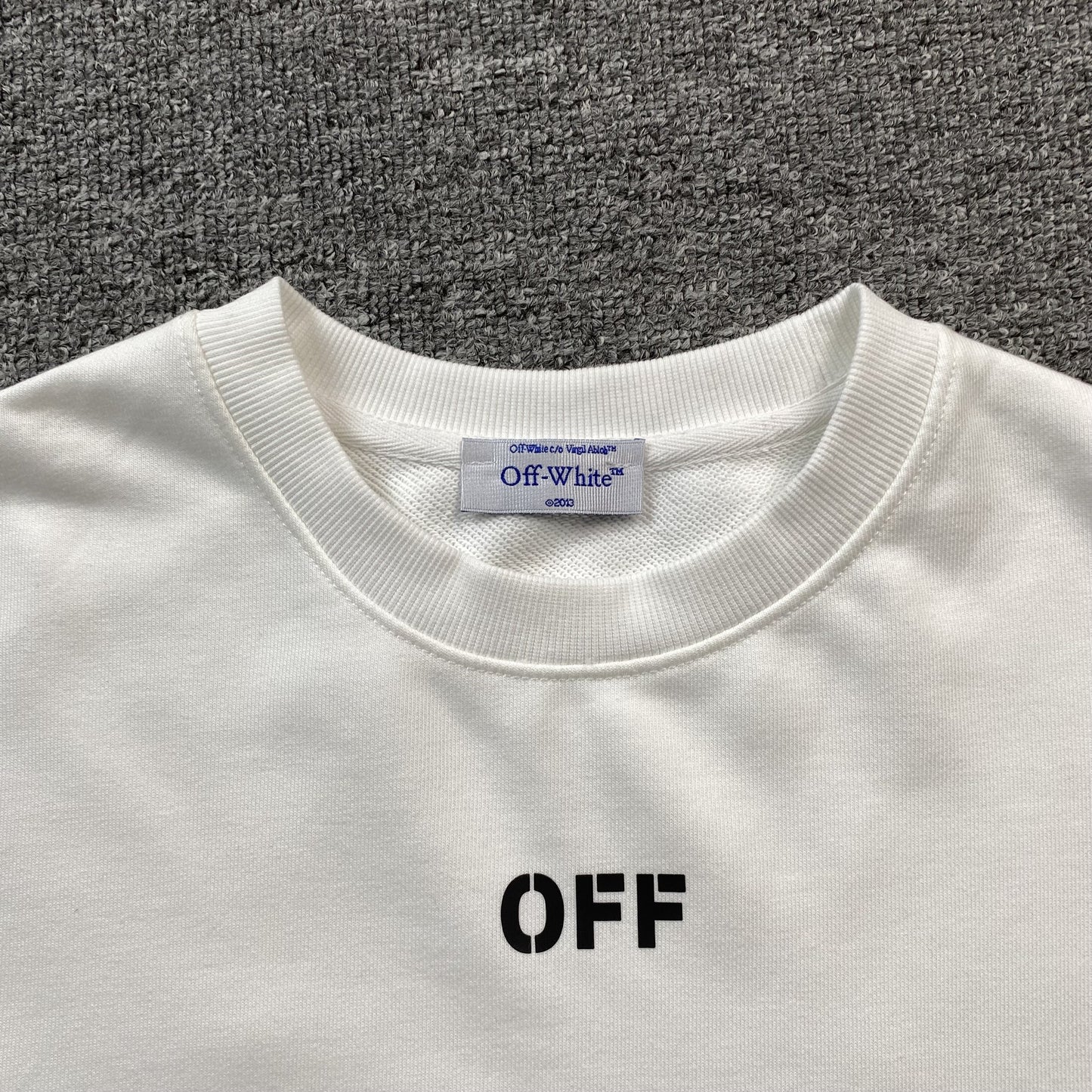 OFF WHITE DOUBLE MOON ARROW CREWNECK WHITE