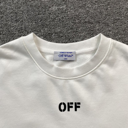OFF WHITE DOUBLE MOON ARROW CREWNECK WHITE