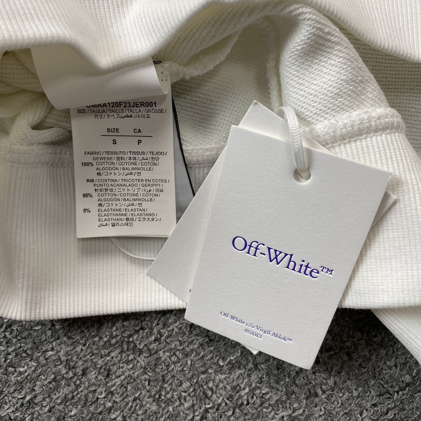 OFF WHITE DOUBLE MOON ARROW CREWNECK WHITE