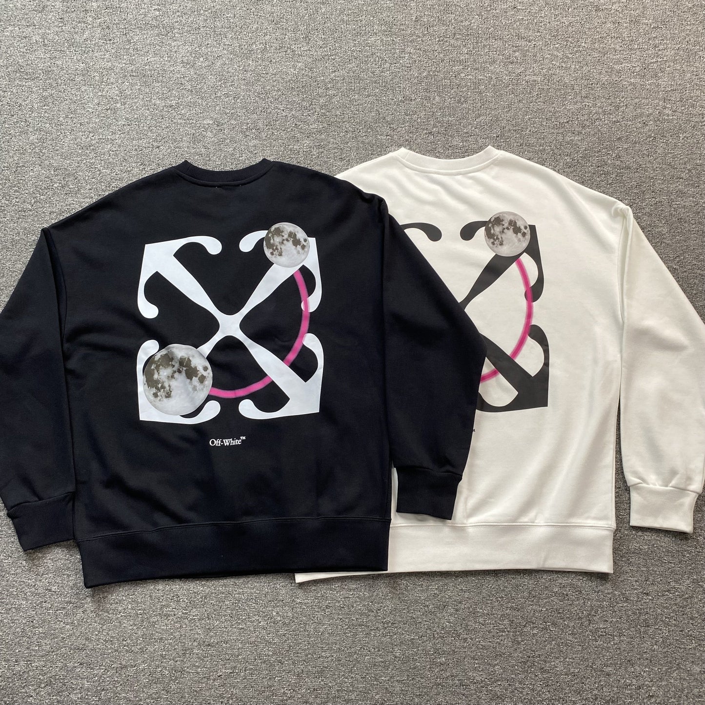 OFF WHITE DOUBLE MOON ARROW CREWNECK WHITE