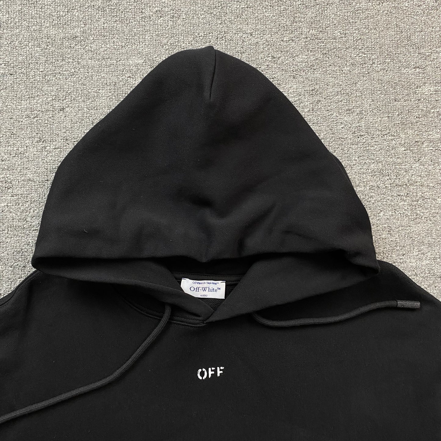 OFF WHITE DOUBLE MOON ARROW HOODIE BLACK