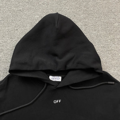 OFF WHITE DOUBLE MOON ARROW HOODIE BLACK