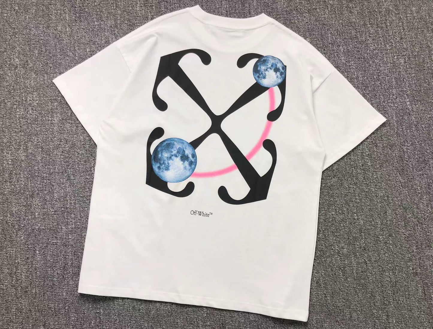 Off White Double Moon Arrow Tee White