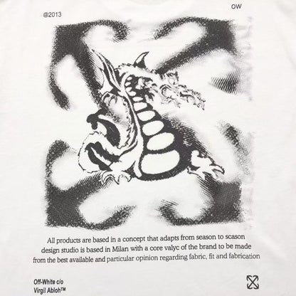 Off White Dragon Arrow Tee White