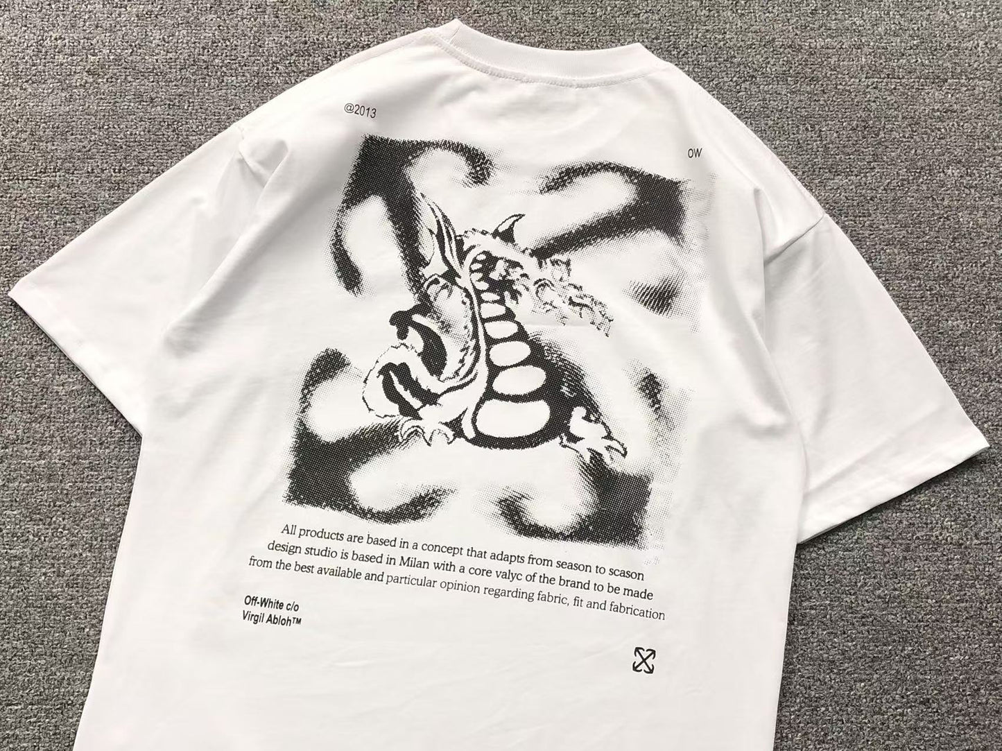 Off White Dragon Arrow Tee White