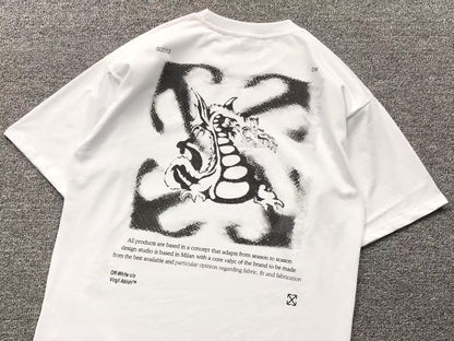 Off White Dragon Arrow Tee White