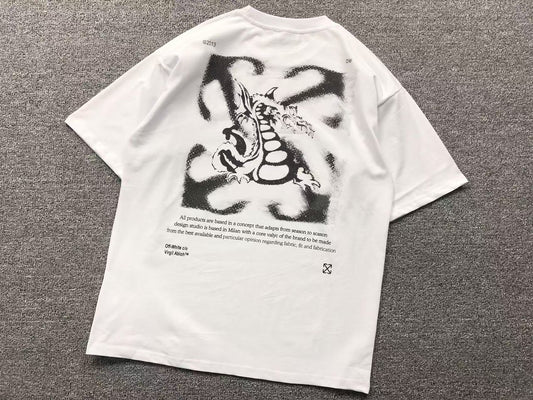 Off White Dragon Arrow Tee White
