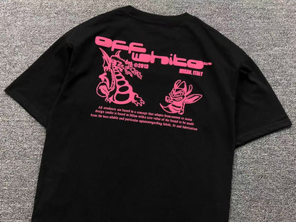 Off White Dragon Bee Tee Black