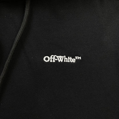 OFF WHITE EMBROIDERY ARROW HOODIE BLACK