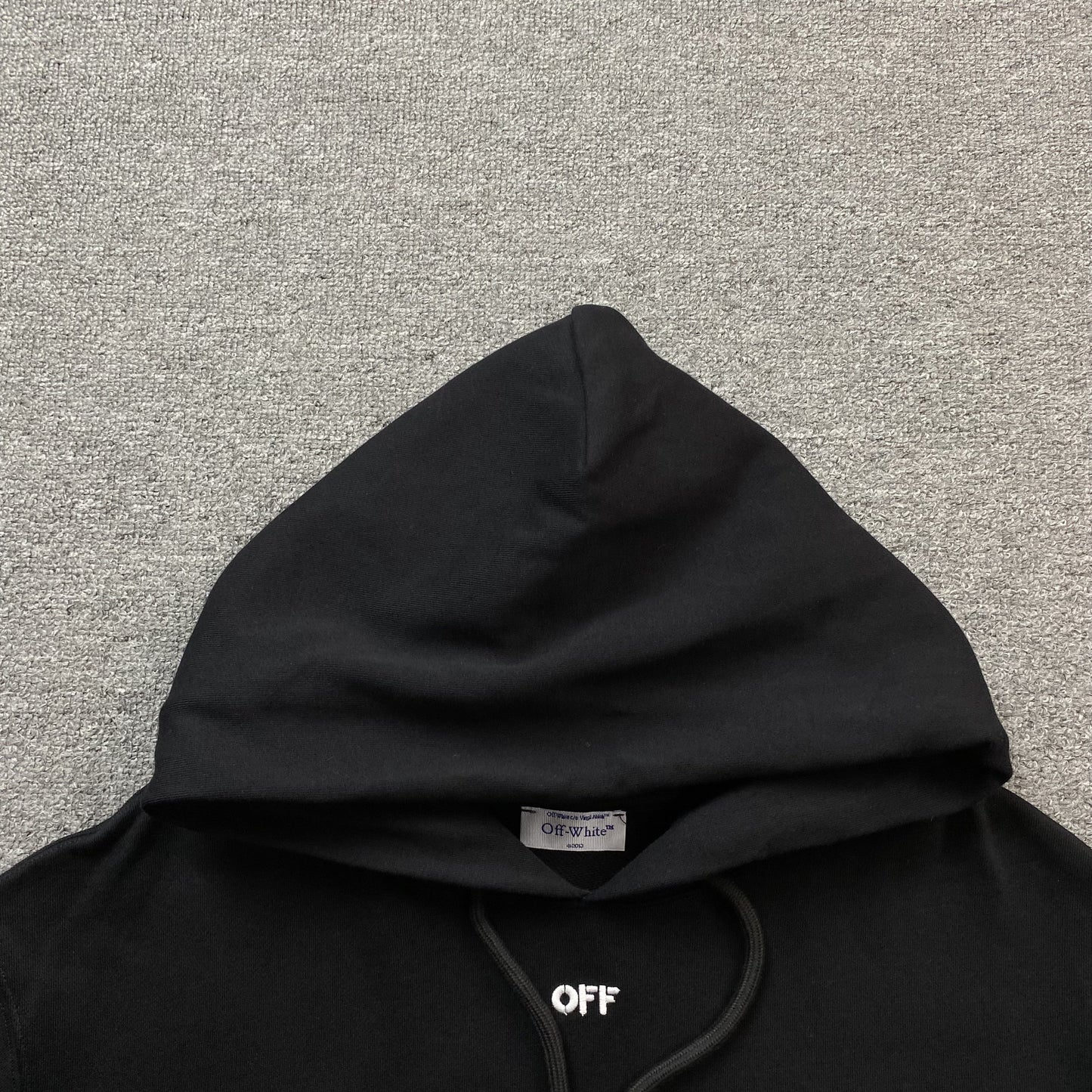 OFF WHITE EMBROIDERY BLACK ARROW HOODIE BLACK
